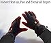Ivation Heated Gloves, Electric Rechargeable Fleece lined with 3 LED Temperature Control Levels, Includes 2 3.7V Li-Ion Batteries for Quick & Even Heating, Adjustable Elastic & Velcro Band, Works up to 8 hours