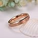 3mm Matte Finish Tungsten Carbide Ring Rose Gold Plated Wedding Band Beveled Edge
