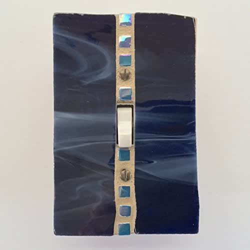 Dark Blue Light Switch Cover, Decorative Switch Plate