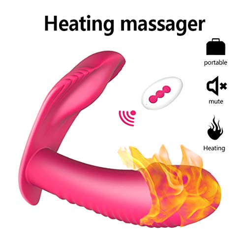 Wearable Wand Massager, Heating Rechargeable Vibration Body Massager Silicone Depth Waterproof, Multi-Speed Shock Modes Personal Massager Full Relief The Pain of Back Neck Shoulder - Thumbnail 4
