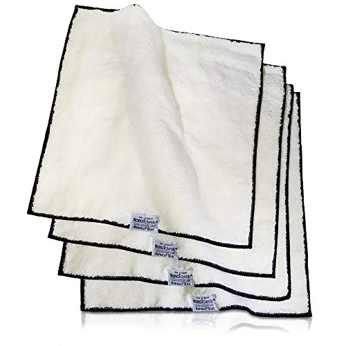 Life Miracle Nano Towels - Amazing Eco Fabric That Cleans Virtually Any Surface with Only Water. No More Paper Towels Or Toxic Chemicals. 4-Pack (14x14, Vanilla) - Thumbnail 2
