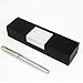 Swisslaw Luxury Classic Executive Branded Fancy Fountain Pen | Gift Box Set With Ink Refill Converter Included | Modern Business Look Pen | Silver & Golden Color