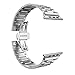 SWEES Stainless Steel Metal Bands Compatible with iWatch 42mm 44mm Series 6 Series 5 Series 4, Series 3, Series 2, Replacement Ultra Thin Slim Link with Metal Clasp, Silver