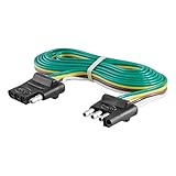 CURT 58050 Vehicle Side and Trailer Side 4-Way Trailer Wiring Harness with 72-Inch Wires, 4-Pin Trailer Wiring