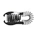 Flexible Interlocking Banana Clip Clincher Interlocking Two Sides Hair Comb - Black