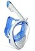 Full Face Snorkeling Mask 2017 Anti-fog Anti-leak Full Dry Free Breathing Snorkel Mask For Adults and Youth Kids 180° View Panoramic Original Second Gerneration By Ladylala