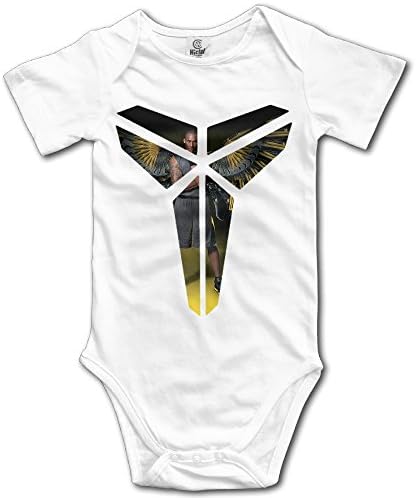 BADOU #24 Kobe For 6-24 Months Baby Short Sleeve Romper Bodysuit 12 Months White