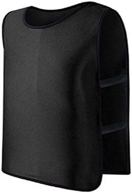 SELFON Kid Children Team Sports Football Soccer Training Train Pinnies Jerseys Bib Vest (Black)