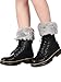 Pangda 4 Pairs Women Faux Fur Boot Cuff Leg Warmers for Winter - Furry Fuzzy Knitted Boot Socks