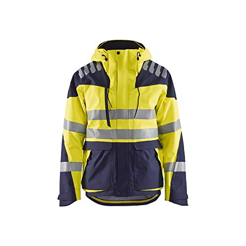 Blaklader 449019243389XS Shell Jacke, High Vis Gelb/Marineblau, Größe XS