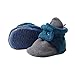 Zutano - Cozie Fleece Color Block Bootie With Grippers - Gray/Pagoda/ Periwinkle - Size 12 month