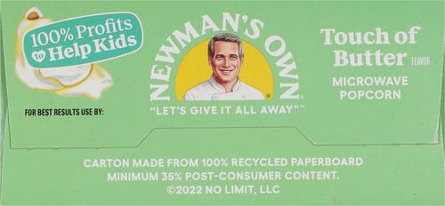 NEWMAN’S OWN LIGHT BUTTER POPCORN, 3.5 OZ, 3 CT