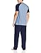 Hanes Men's Adult X-Temp Short Sleeve Cotton Raglan Shirt and Pants Pajamas Pjs Sleepwear Lounge Set - Blue (X-Large)