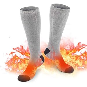 ZINE Elektrische verwarmde sokken met oplaadbare batterij, wasbare verwarmingssokken met 3 temperatuur houden de voet…
