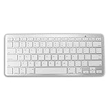 LB1 High Performance New Portable Ultra-Slim Bluetooth Wireless Keyboard for Apple 15-inch MacBook Pro (aluminum unibody) MB772LL/A Notebook Laptop (White)