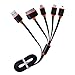 USB Charging Cable, 4 in 1 Multiple USB Charging Cable Adapter Connector with 8 Pin Lightning / 30 Pin/Micro USB/Mini USB Ports for iPhone 7 7 Plus,iPad,iPod Touch,Android and More