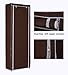 Homebi 10-Tier Shoe Rack 30 Pairs Shoe Tower Closet Shoes Storage Cabinet Portable Boot Organizer with Dustproof Non-Woven Fabric Cover and 10 Durable Shelves,24.2”W x 12.4” D x 68.3”H (Brown)