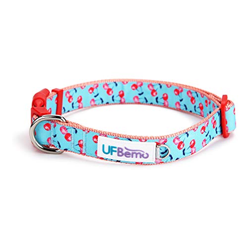 UFBemo Personalized Collar Soft & Comfy Pattern Padded Dog Collar, Matching Leash & Harness Available Separately for Pet Collars with Decoration