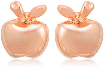 APPLE EARRINGS, Rose Gold Plated Stainless Steel Earrings Rose Gold Earrings Women Earrings Bridesmaids Gift