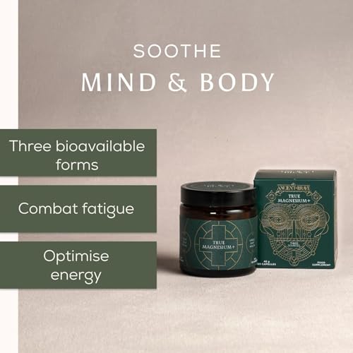 Ancient + Brave | 3-in-1 Magnesium Complex: Glycinate, Malate & Taurate | 60 Vegan Capsules | High Strength Magnesium Supplement Made in UK