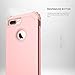 iPhone 7 Plus Case, LONTECT Shockproof Hybrid Heavy Duty Dual Layer High Impact Protection Case Cover for Apple iPhone 7 Plus - Rose Gold