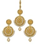 Bindhani Wedding Bridal Indian Pakistani Mang (Maang) Tikka (Tika) With Earrings Set For Women