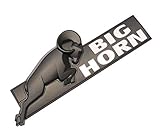 1x Bighorn Emblem, Big Horn Fender 3D Badge Replacement for Dodge RAM 1500 RAM 2500 3500 Mopar Black White