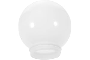 Replacement Light Globe,Acrylic Lamp Post Globe White Glass Globe Lamp Shade for Home Patio Backyard Balcony