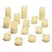 LampLust Flameless Votive Candle Set, LED Tea Lights and Votives, Warm White Glow, Auto Timer, Multipack, Batteries Included - Set of 15