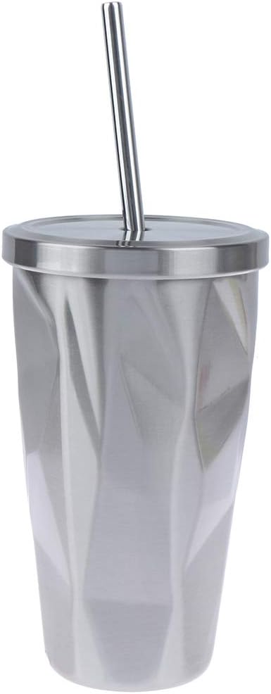 Travel Mug Tumbler with Straw 500ml Car Drinking Cup Vacuum 306 Stainless Steel Bubba Cup Leakproof Coffee Cup for Ice Cold or Warm Drinking