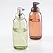 InterDesign Ariana Glass Foaming Soap Dispenser Pump for Kitchen or Bathroom Sinks, Sand/Bronze