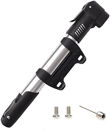 Mini Bike Pump, Portable & Lightweight with Mount Frame Kit, Fits Presta & Schrader Bike Tire Pump (No Valve Changing Needed), One of The Best Mini Bicycle Pump for Road and Mountain Bicycles