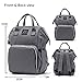 BESTOPE Diaper Bag Multi-Function Travel Backpack with Stroller Straps (2 Pack) and Changing Pad for Baby Care, Large Capacity, Waterproof and Stylish, Gray