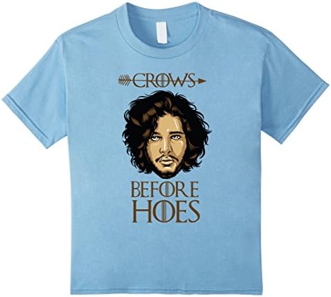 unisex-child Crows Before Hoes T-Shirt 6 Baby Blue