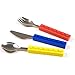 Fred & Friends SNACK & STACK Kids' Interlocking Brick Utensils, Multicolor, Flatware Set