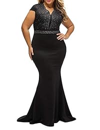 Vestido largo para mujer de la década de 1920, color negro Gatsby Maxi, talla grande