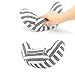 Travel Pillow for Kids, Wo Baby Car Seatbelt Cushion Pillow Strap Covers, Children Head&Neck Support, Snooze Comfort in Car (Gray Stripes)
