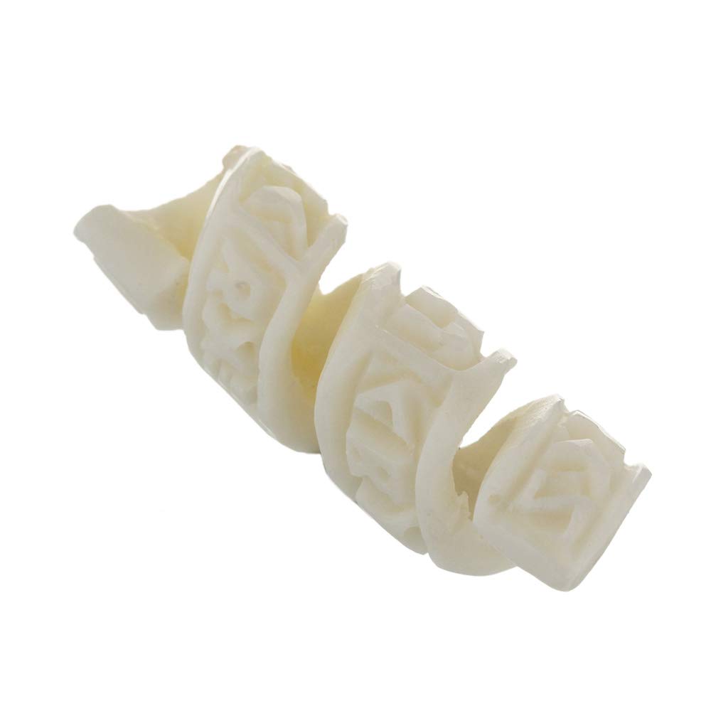 NKlaus SET 2x Viking hair ornaments beard bead RUNA runes bone 40525