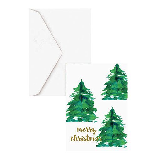 Graphique Tree and Gold Dots Boxed Cards — 15 Glitter Embellished
