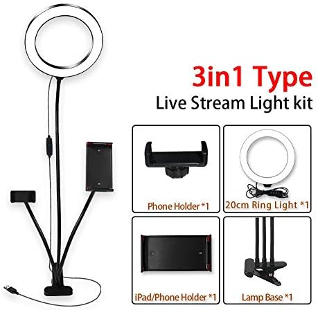 Ledリングライト 3 ライトモード10のレベルの明るさの調整は Youtubeでの使用 Facebookやtwitter オンラインチャット メイクアップ 合金 5w クラシックブラックのusbの充電 Color 3 In1 Candchipiona Com