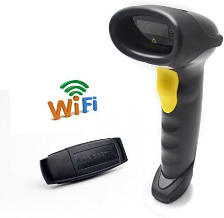 Barcode Scanner Wireless USB Automatic Barcode Scanner Handheld Bar-code Reader (2.4GHz Wireless &amp; USB2.0 Wired) USB Rechargeable Bar-code Hand Scanner Storage of up to 2600 Code Entries