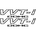 [#128] FLA 2x Black Toyota VVT-I DOHC Stickers Vinyl Decals VVTI TRD Supra JDM Celica