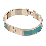 Gotomore 2015 Summer Popular Stylish Stainless Steel Anti-allergic H-shaped Buckle Bracelet Bangle - Silver + blue
