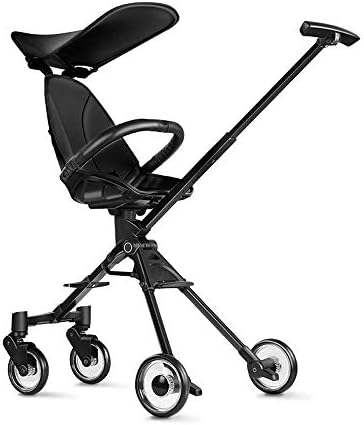 産業 研究開発用品 ビューティー 家電 カメラ軽量ベビーカー コンパクトな折りたたみベビーカー 簡単に輸送と保管のための4スイベルホイール サンシェード 片手折り畳み式のベビーバギー旅行 ブラック 6 36ヶ月間 B08bg14wrd