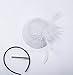 Cizoe Fascinators Hats 20s 50s Hat Pillbox Hat Cocktail Tea Party Headwear with Veil for Girls and Women(B-White)
