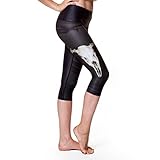 Teeki Deer Medicine Charcoal Goddess Capri Leggings