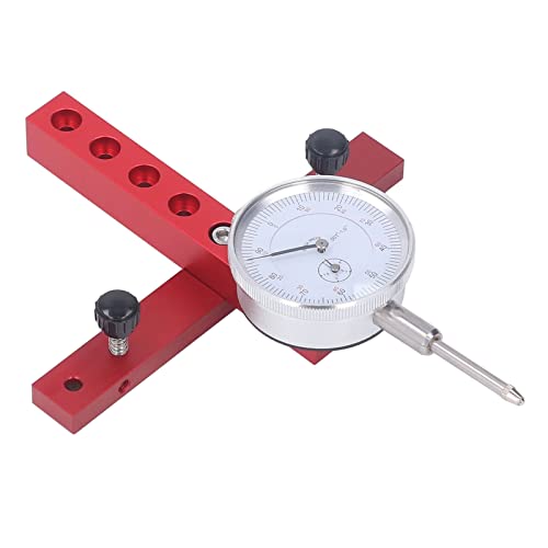 Table Saw Dial Indicator, 0.001in Accuracy Adjustable Saw Dial Gauge Corrector Kit Table Saw Alignment Gauge Table Saw Gauge Basic Kit Machinery Tool Alignment System 0.01in to 1in (Short)