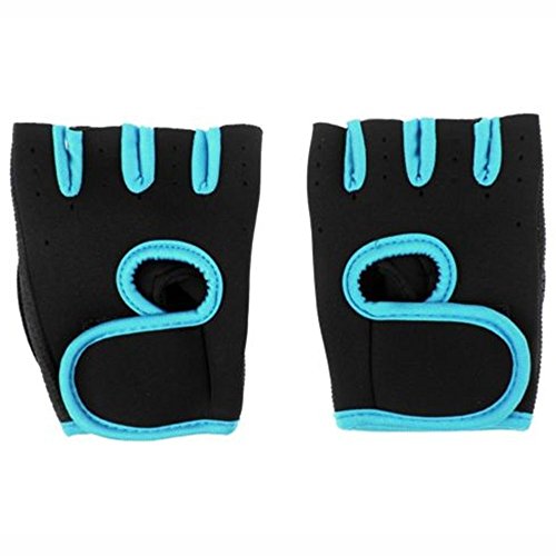 TXIN Choose Size Women Weight Lifting Gloves Fitness Gym Exercise Training (Blue,M)