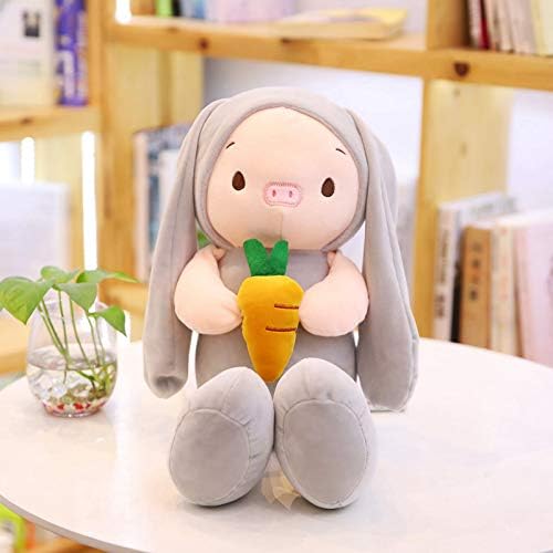 Doinbtoy Creative cute plush long eared radish rabbit doll gift 65 cm gray