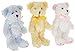 Craft Outlet Inc Craft Outlet Pastel Bears Figurine, 4-Inch, Set of 3